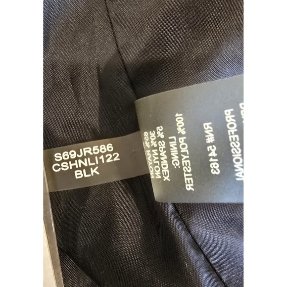 Calvin Klein Women's Black Velvet Blazer Gold Zippers Size 8 - Picture 8 of 14